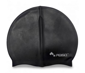 Шапочка для плавання, силіконова, 14+ (чорна)