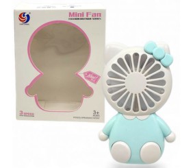 Вентилятор  в коробці, зі світлом (блакитний)