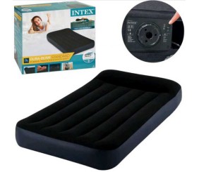 Велюр матрац з підголовником (99х191х25 см), із вбудованим насосом 220 V, одномісний, максимальне навантаження 136 кг