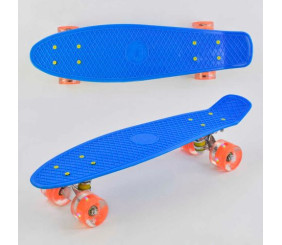 Пенні борд "Best Board" СИНІЙ, дошка = 55см, колеса PU зі світлом, діаметр 6 см