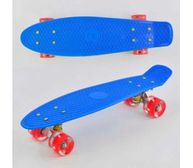Пенні борд "Best Board", СИНІЙ, СВІТЛО, дошка = 55см, колеса PU d = 6см