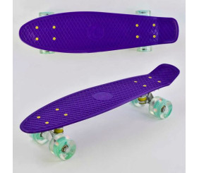 Пенні борд "Best Board", ФІОЛЕТОВИЙ, дошка = 55см, колеса PU зі світлом, діаметр 6 см