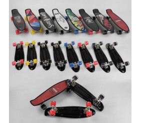 Скейт Пенні борд "Best Board", мікс видів, колеса PU світяться, d = 6 см