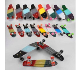 Скейт Пенні борд "Best Board", МІКС ВИДІВ, СВІТЛО, дошка = 56 см, колеса PU d = 6 см, 8 кольорів