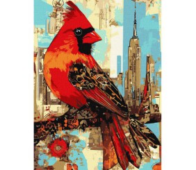 Картина за номерами "Міська пташка", 30х40 см