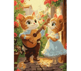Картина за номерами "Котячі романси", 30х40 см