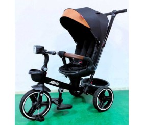 Велосипед 9155 BestTrike Marco (1) поворотне сидіння, складне кермо, колеса з прогумованим PU, кошик, телескопічна ручка, фара музична