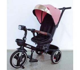 Велосипед 9155 / 388-69 BestTrike Marco (1) поворотне сидіння, складне кермо, колеса з прогумованим PU, кошик, телескопічна ручка, фара музична