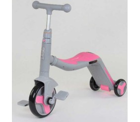 Самокат 3в1 (1) Best Scooter, самокат-велобіг-велосипед, світло, 8 мелодій, колеса PU, переднє колесо d = 20см, задні d = 11см