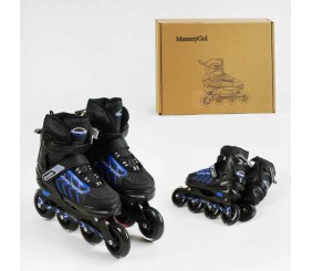 Ролики 81785-XL розмір 42-44 (6) колір СИНІЙ, колеса PU, d – 9 см, устілка 25-27 см, алюмінієва рама, підшипник ABEC-7, в коробці