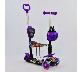 Самокат 5в1 13400 (1) Best Scooter, АБСТРАКЦІЯ, PU колеса, ПІДСВІЧУВАННЯ КОЛІС, в коробці