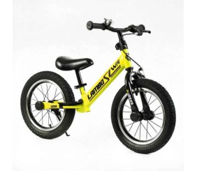 Велобіг CORSO LAMBO LB-14704 (1) сталева рама, ручне гальмо, колеса надувні резинові 14’’, алюмінієві обода, підставка для ніг, підніжка, дзвоник