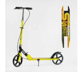 Самокат двоколісний Skyper Neon N-81483 (6) сталева рама, ручне гальмо, колеса PU діаметр 200мм, грипси гумові
