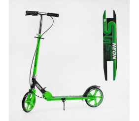 Самокат двоколісний Skyper Neon N-36719 (6) сталева рама, ручне гальмо, колеса PU діаметр 200мм, грипси гумові