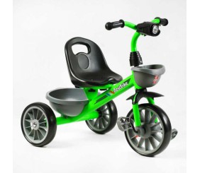 Велосипед 3-х колісний BS-14640 Best Trike (1) колеса EVA переднє 12’’, заднє 10’’, сталева рама, фара з музикою та світлом, 1 пісня українською та 2 англійською, 2 кошики, в коробці