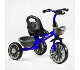 Велосипед 3-х колісний BS-12530 Best Trike (1) колеса EVA переднє 12’’, заднє 10’’, сталева рама, фара з музикою та світлом, 1 пісня українською та 2 англійською, 2 кошики, в коробці