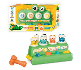 Ігровий центр “Діно” укр (молоток, стукалка, пальчикова гра, підсвічування, пісня, в коробці)