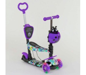 Самокат 5в1 68995 (1) Best Scooter, АБСТРАКЦІЯ, PU колеса, ПІДСВІЧУВАННЯ КОЛІС, в коробці