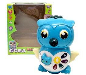 Музична сова "Всезнайко", укр (Блакитна)