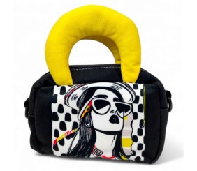 Сумочка mini (текстильна) 18х123 см (без ручок) (жовта)