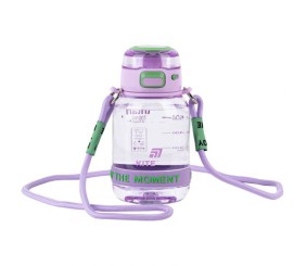 Пляшечка для води, 700 мл, лілово-зелена