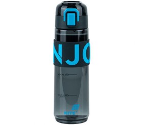 Пляшечка для води, 680 мл, чорно-блакитна