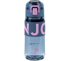 Пляшечка для води, 550 мл, сіро-рожева