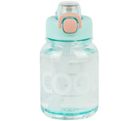 Пляшечка для води, 700 мл, рожево-бірюзова