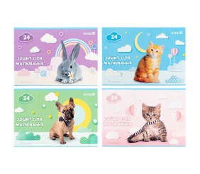 Зошит для малювання, 24 арк., скоба, софт тач + УФ лак, RH