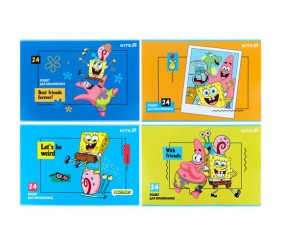 Зошит для малювання, 24 арк., скоба, гібр. лак + УФ лак, SB