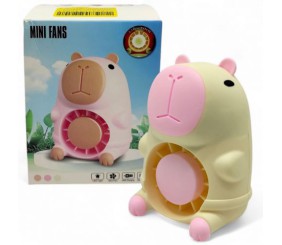 Дитячий вентилятор Капібара USB 11 см (білий)