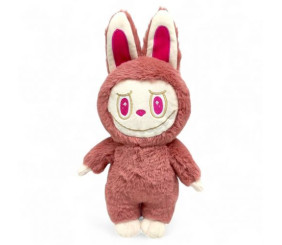 Іграшка мʼяка "Лабубу" 33 см (ТЕМНО-РОЖЕВА)