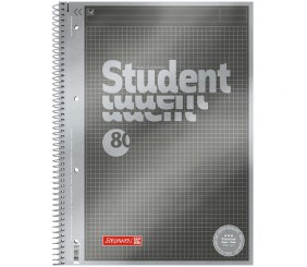 Коледж-блок А4 Premium, клітинка, 80 арк.антрацит