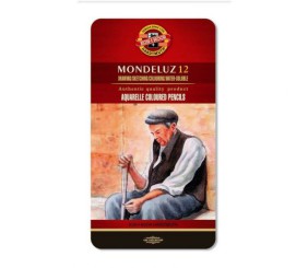 Олівці кол. аквар. Mondeluz, мет.кор., 12 шт.