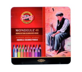 Олівці кол. аквар. Mondeluz, мет.кор., 48 шт.