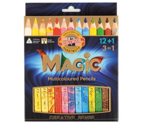 Олівці кольорові MAGIC, 12 шт.+блендер