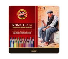 Олівці кол. аквар. Mondeluz, мет.кор., 24 шт.