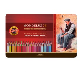 Олівці кол. аквар. Mondeluz, мет.кор., 36 шт.