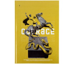 Книга записна А4 Courage, 96арк., кліт., жовта