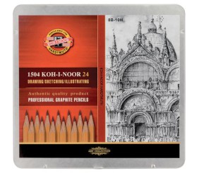 Олівці графітні 1500 8В-10Н, 24 шт.