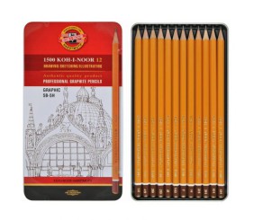 Олівці графітні 1500 Graphic, 5В-5Н, 12 шт.