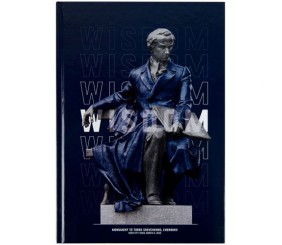 Книга записна А4 Wisdom, 96арк., кліт., темно синя