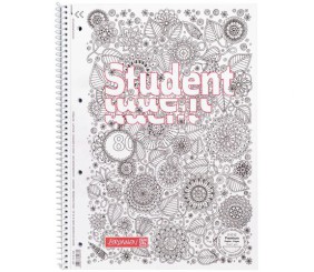 Коледж-блок А4 Premium, кліт., 80 арк., Zenart flowers