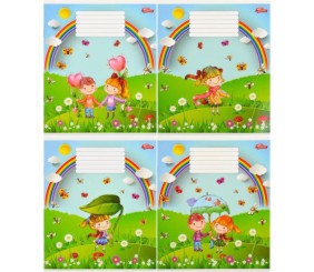 Зошит кольоровий 12 аркушів, лінія (20 штук в упаковці)