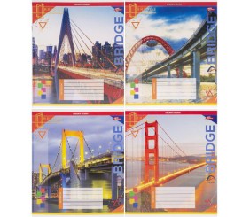 Зошит кольоровий 12 аркушів, клітинка (20 штук в упаковці)