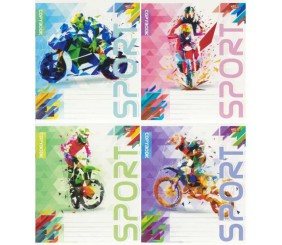 Зошит кольоровий 12 аркушів, клітинка (20 штук в упаковці)