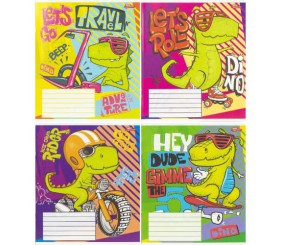 Зошит кольоровий 12 аркушів, клітинка (20 штук в упаковці)