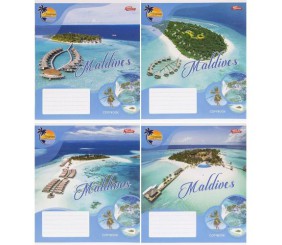 Зошит кольоровий 18 аркушів, клітинка (20 штук в упаковці)