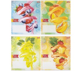 Зошит кольоровий 18 аркушів, лінія (20 штук в упаковці)