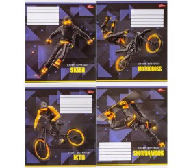 Зошит кольоровий 18 аркушів, лінія (20 штук в упаковці)